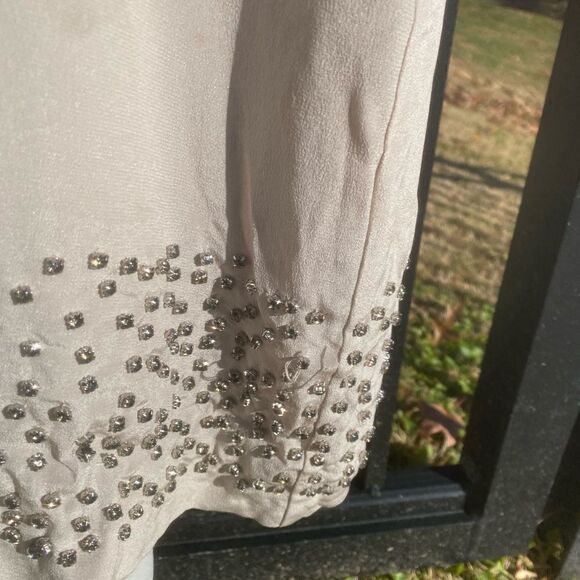 Madewell Twinkle Light Silk Shift Dress - Picture 11 of 12